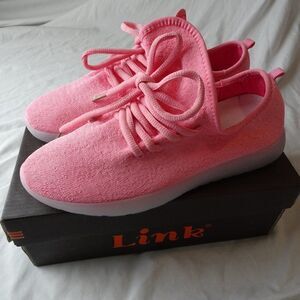 Link Light Up Youth Girl Pink Sneakers Shoes Size 4